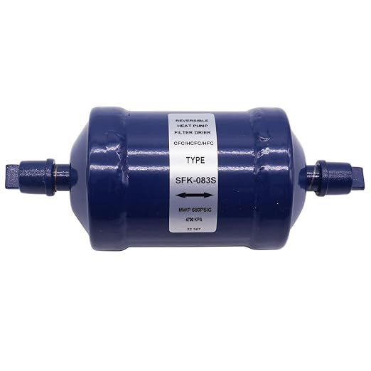 Bi Flow Filter Drier for Heat Pump, 3/8" SAE Sweat Liquid Line Filter Drier by AIB2C