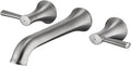 Tub Filler Wall Mount Roman Tub Faucet Brushed Nickel Brass Bathtub Faucets with 2 Handles