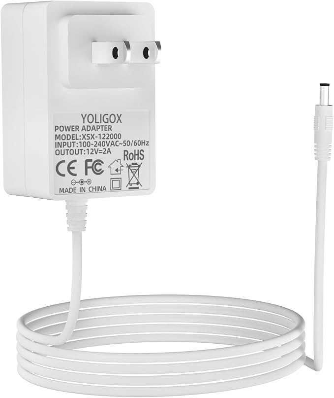 12V Power Cord Compatible with Levoit LAP-C161-WUS LAP-C161-KUS LAPC161WUS by Unknown