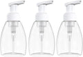 BRIGHTFROM Foaming Soap Dispenser Pump Bottles, BPA Free Empty Refillable Plastic Container for Liquid Soap - Kitchen, Bathroom, Commercial - 8oz (250ml) Pack of 3, Clear