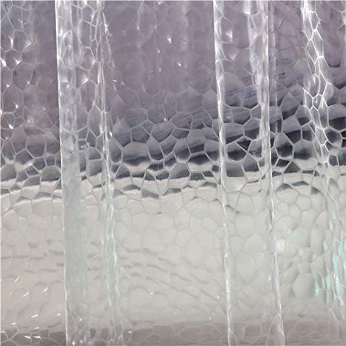 10 Guage Design Clear Shower Curtain Liner, Plastic 3D Water Cube Clear Shower Curtain Liner,No Odors, Eco Friendly