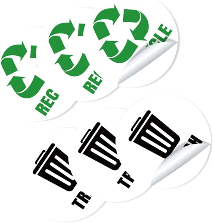 Bin Labels of Garbage Can Decals Material Reminding Stickers by BCOATH