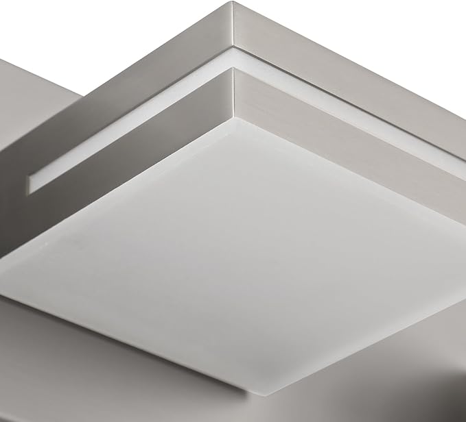 SineRise LED Modern Bathroom Vanity Light Fixtures (5-Light, 40-Inch, Dimmable), Brushed Nickel Modern Acrylic Bathroom Wall Lighting Fixtures Over Mirror (Cool White 6000K)