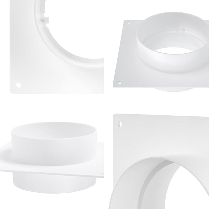 Repa Market 4 Inch Duct Connector Flange – Plastic Round Male Fit Vent Pipe - Image 3