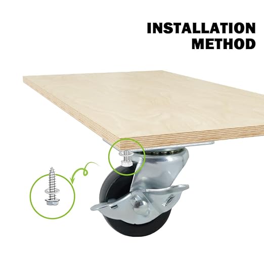 2 Inch Caster Wheels Set of 4 - Image 5