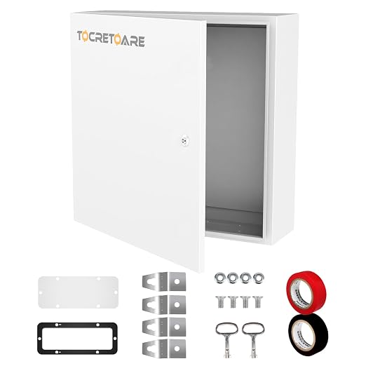 Outdoor Electrical Junction Box, Wall Mounted IP66 Waterproof & Dustproof by TOCRETOARE