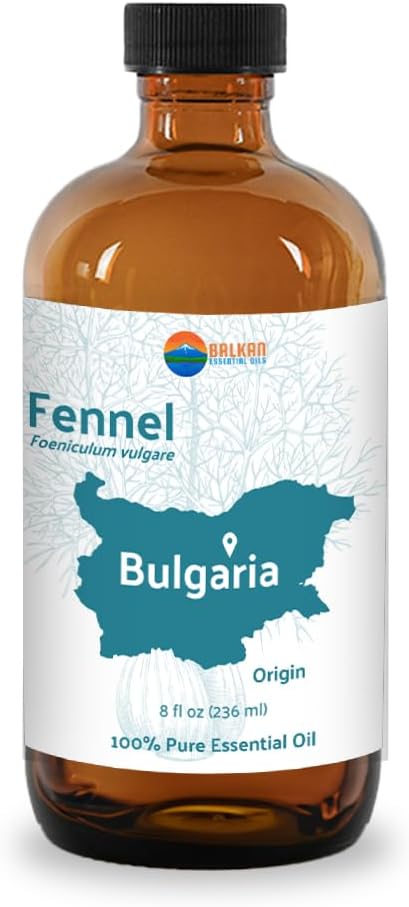 Fennel Essential Oil (Sweet Fennel) - Direct from Balkan Essential Oils - Pure Aromatherapy Diffuser Oils | 100% Pure Therapeutic Grade Natural Aceite de Hinojo - 8oz