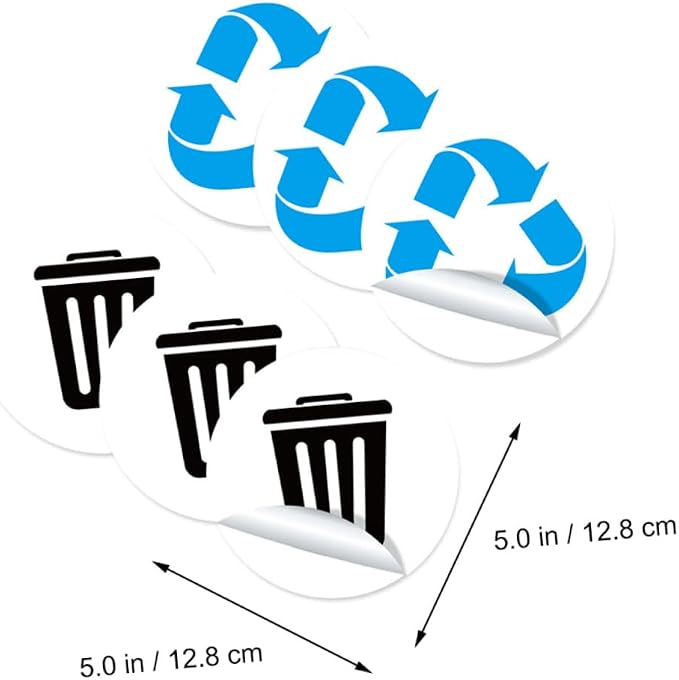 DECHOUS 1set Self-Adhesive Garbage Sorting Label Stickers of Waste Container - Image 2