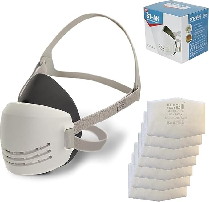 Reusable Respirator Mask with 7 Filters – Half Mask Respirator by Tesoro