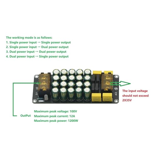 1200W Dual Power Supply Rectifier Filter Power Amplifier Rectifier Filter Board - Image 3