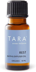 TARA Spa Therapy Rest Bath & Diffuser Oil – 100% Unadulterated Essential Oils, Organic Aromatherapy Blend for Deep Relaxation & Sleep Support, Lavender, Chamomile & Sandalwood, 10ml