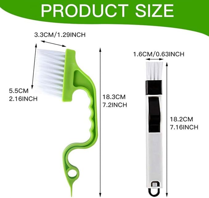 8pcs Window Groove Cleaning Brush Set Wet and Dry Scrubber Brushes - Image 2