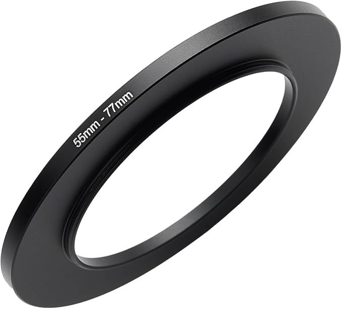 55mm to 77mm Step-up Adapter Rings Filter Adapter Black Metal Step Down Filter by Unknown