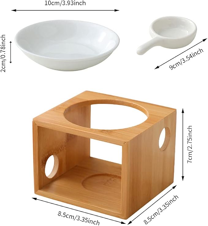Wooden Essential Oil Burner, Aromatherapy Burner Oil Warmer Diffuser - Image 2