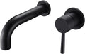 SUMERAIN Matte Black Tub Faucet Set Wall Mount Bathtub Faucet Single Handle, Rough-in Valve Included