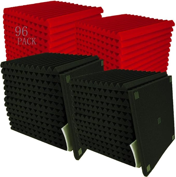 96 Pack Allxinlog Absorb the echo Acoustic Foam Panel Wedge Studio - Image 2