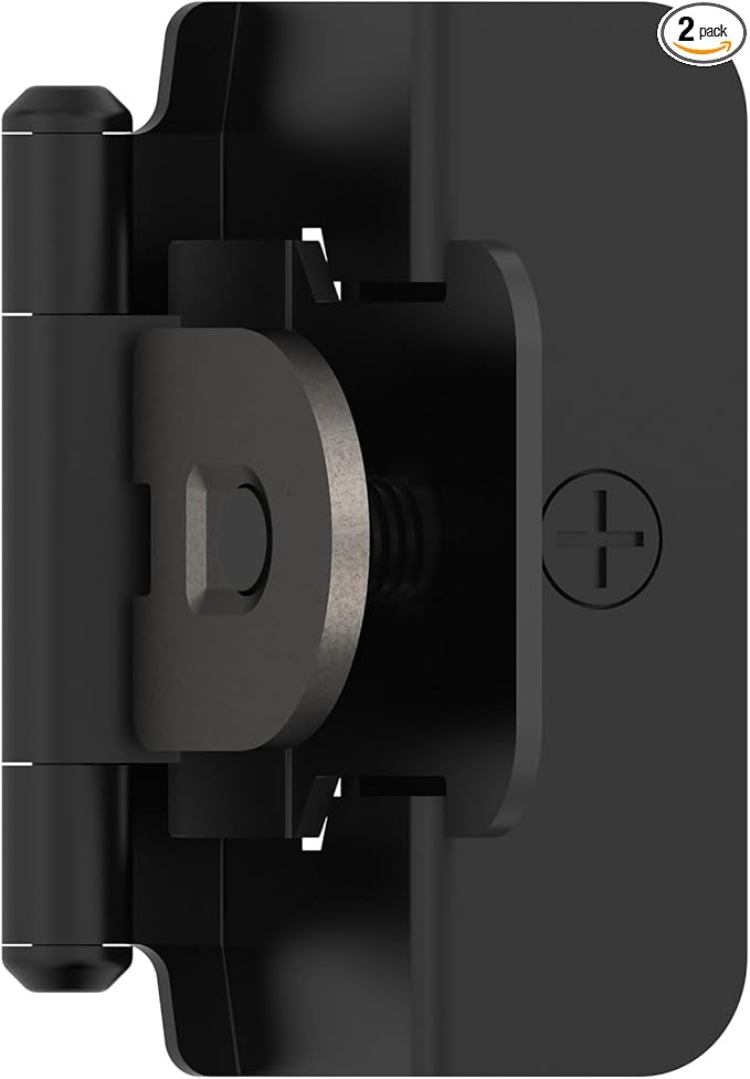 Amerock BPR8704FB | Cabinet Hinge | 1/2 inch Overlay Double Demountable | Matte by Amerock