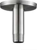 OFFO Shower Arm with Flange, 3 in Brushed Nickel Ceiling Mount Replacement Rain Shower Head Straight Arm Ceiling-Mounted For Fixed Shower Head & High Pressure Rain