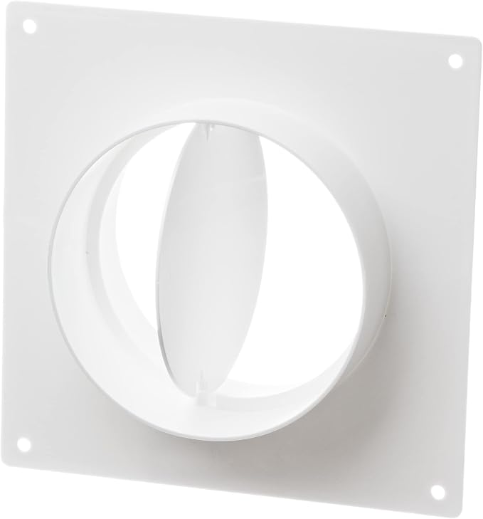Duct Connector Flange with Backdraft Damper – Plastic Round Vent Pipe Adapter – - Image 7