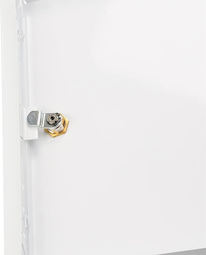 10" x 12" Lockable White Metal Access Door. Service Shaft Wall Panel with Key. Plumbing, Electricity, Heating, Alarm Access Hole Cover