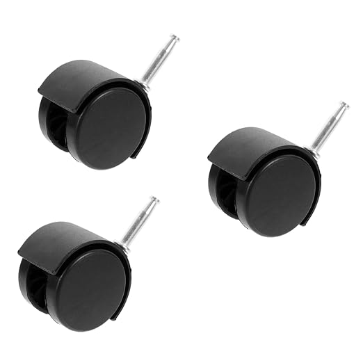 HEALLILY 3pcs Swivel Vacuum Cleaner Caster Wheels Plastic Trolley Casters by HEALLILY