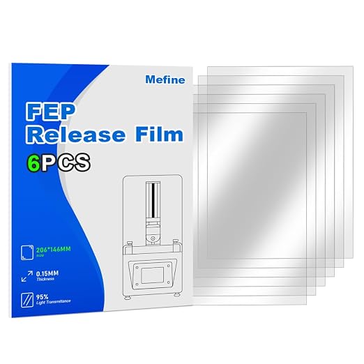 6PCS FEP Film 206x146x0.15mm for ANYCUBIC Photon, Photon S, Mono 4K, ELEGOO by HOME