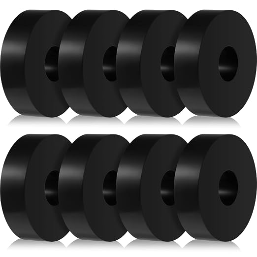 8 Pcs Rubber Isolation Pads Thick Rubber Washers 1.5 Inch OD 0.5 Inch ID 0.4'' by Treela