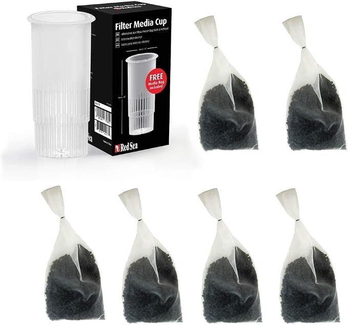 Reefer Red Sea Filter Media Cup w/Inland Seas 6 oz Activated Carbon 6-Pack by Unknown