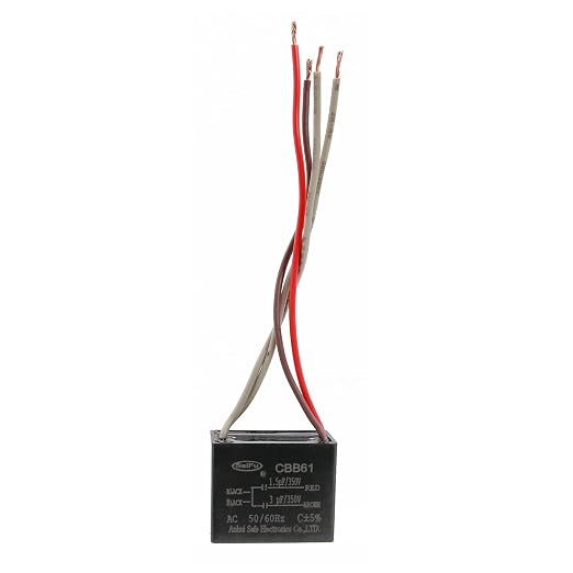CBB61 Capacitor 1.5uf+3uf 350V AC Ceiling Fan 4 Wire 50/60Hz by AKZYTUE