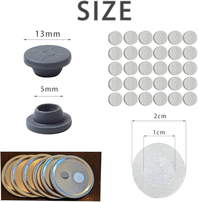 100PCS Self Healing Injection Ports and 120PCS Synthetic Filter Stickers - Image 2