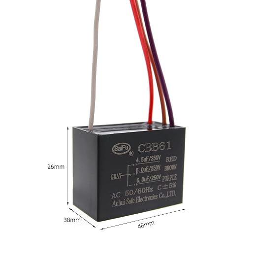CBB61 Capacitor 4.5uf+5uf+6uf 250V AC Ceiling Fan 4 Wire 50/60Hz - Image 2