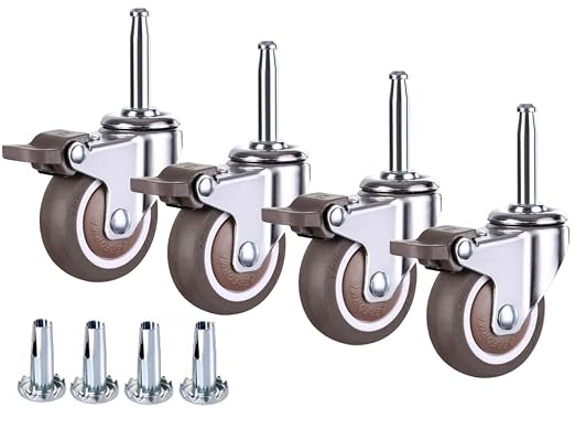 2 Inch Rubber Caster Wheel Set of 4（with Brake） by nerilee