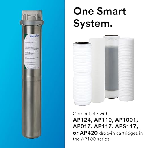 3M Aqua-Pure Stainless Steel Water Filter Housing SST2HB, Uses 2-High Standard - Image 2