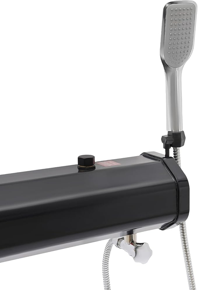 Pressurized Water Tank Portable Roof Rack Water Tank Over-Landing Pressurized Water Tank on Off-Road Vehicle with Shower, Hose & Storage Bag for Camping, Water Storage