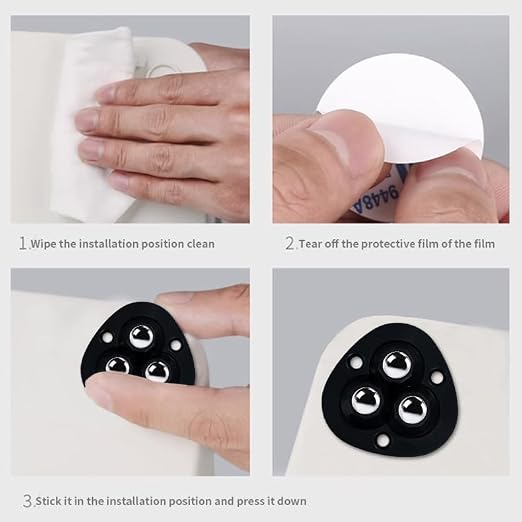 Small Adhesive Casters Wheels for Appliance: 12 Pcs Kitchen Counter Appliances - Image 5