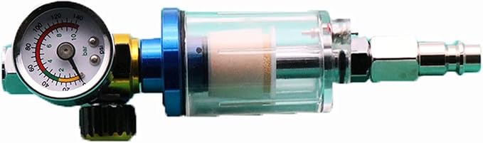 M5RU Sand Blaster Gun Kit Spray Gun Air Regulator Gauge+in-line Water Trap by Unknown