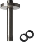 6 Inch Shower Arm with Flange, Ceiling Mounted Shower Head Extension Arm, 1/2 NPT Straight Arm for Rain Shower Head, Stainless Steel Shower Head Extension Replacement Pipe Arm, Brushed Nickel
