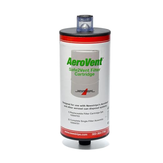 AeroVent Safe2Vent Single Filter Assembly | Fits Single-Can Systems | Reusable - Image 2