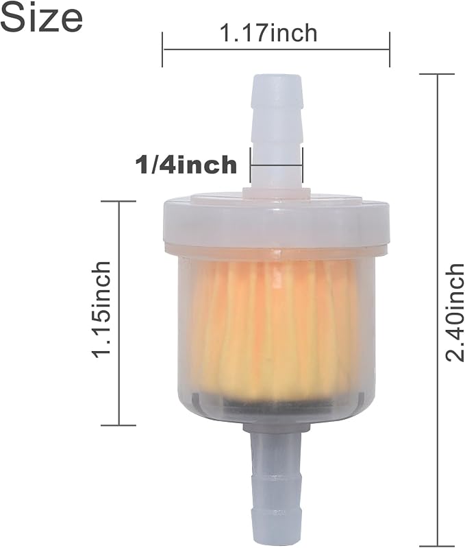 Universal 1/4 Inch Gas Inline Fuel Filters - Image 2