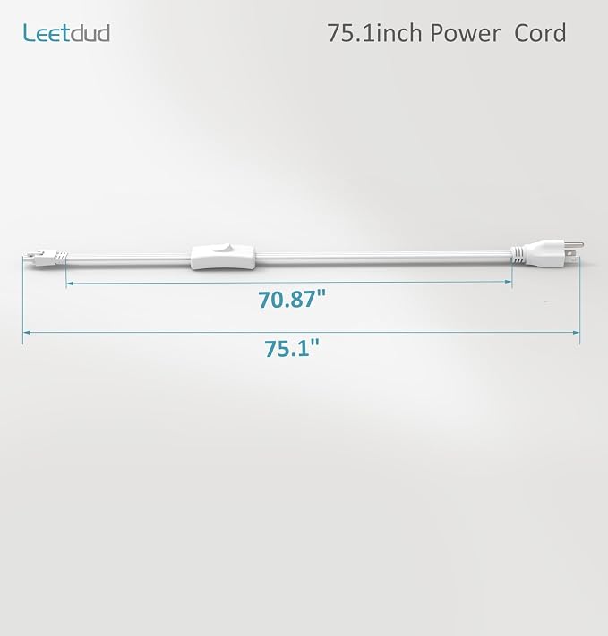 Leetdud Replacement Power Cord for Air Kit Pro Under Cabinet Lighting, 5.9 Ft - Image 2