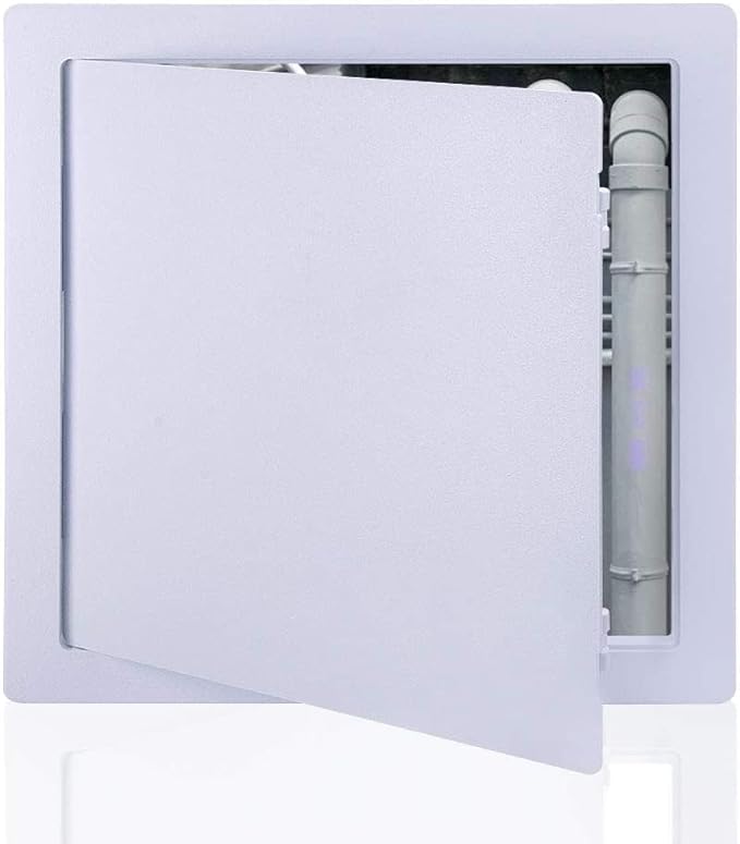 Suteck Plastic Access Panel for Drywall Ceiling 6 x 6 Inch Reinforced Plumbing Wall Access Doors Removable Hinged White