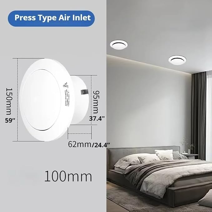 Adjustable Exhaust Outlet, Circular Press Type Air Inlet, - Image 2