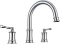 Brushed Nickel Roman Tub Faucet, Antique Bathtub Faucet Set 3 Hole, High Flow Bath Tub Faucet 12-16 inch Widespread, Solid Brass Tub Filler 2 Handle 360° Swivel Spout Rough-in Valve(B2307-BN)