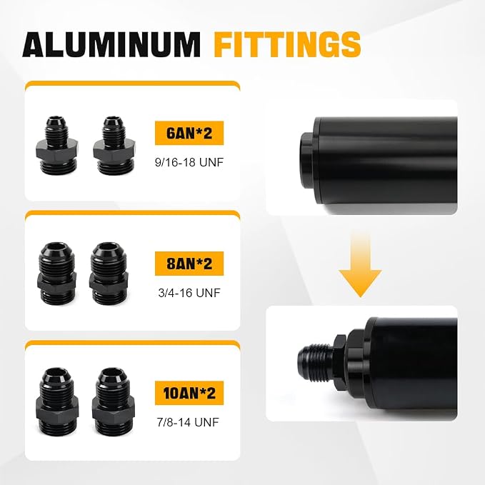 BARTOO Universal 50MM 100 Micron Inline Fuel Filter - Image 5