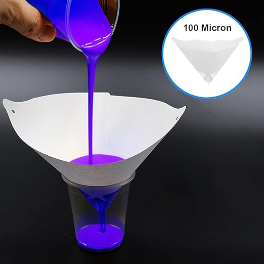 DAOKI 100 Pcs Paper Paint Filters 100 Micron Disposable Paint Paper Strainers - Image 5