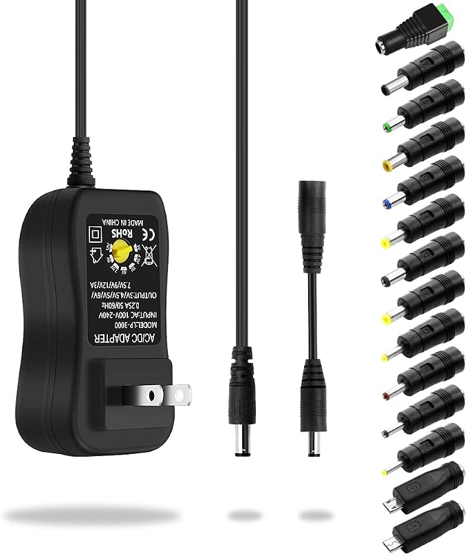 Aclorol 36W Universal AC/DC Power Adapter 3~12V 3A Adjustable Power Supply by Aclorol