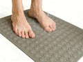 Bath and Shower Safety Mats 27.5x15 inch, Non Slip with Strong Suction Cups for Bathroom Stall and Tub Floor, Extra Large and Machine Washable, Drain Holes Keep Bathtub Clean, Soft on Feet, Grey