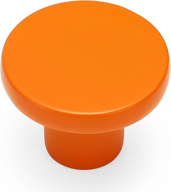 Ravinte 30 Pack Cabinet Knobs Orange Kitchen Cabinet Knobs Round Dresser Drawer Pulls Closet Door Pulls 1-1/5 Inch