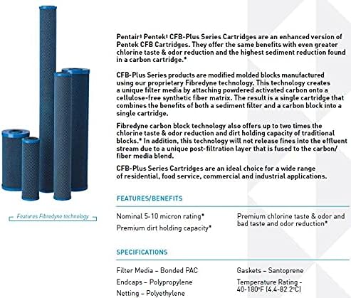 Pentair Pentek CFB-Plus10BB Big Blue Carbon Water Filter, Whole House Fibredyne - Image 2