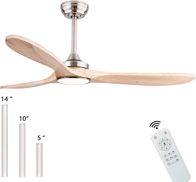QUTWOB 52" Wood Ceiling Fans - Image 6